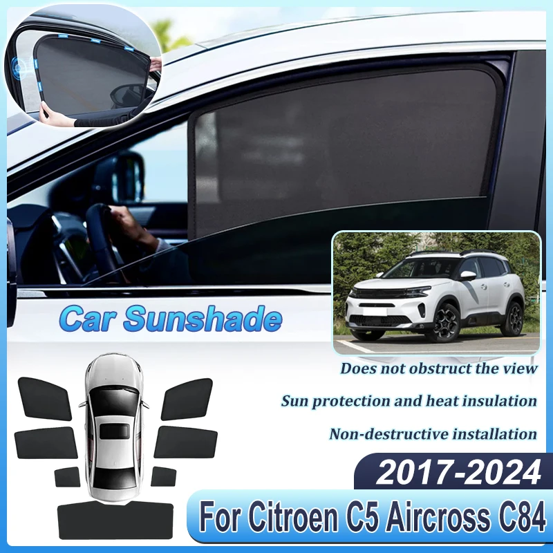 Car Sunshades For Citroen C5 Aircross Accessories C84 2017-2024 Window Sunshades Sunscreen Privacy Curtains Sun Visor Auto Parts
Car Sunshades For Citroen C5 Aircross Accessories C84 2017-2024 Window Sunshades Sunscreen Privacy Curtains Sun Visor Auto Parts