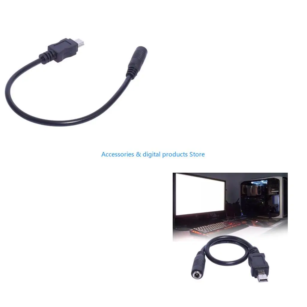77JD Durable Mini USB Power Cord DC3.5x1.35mm Female to Mini USB Male Charging Cable 20cm Length
77JD Durable Mini USB Power Cord DC3.5x1.35mm Female to Mini USB Male Charging Cable 20cm Length