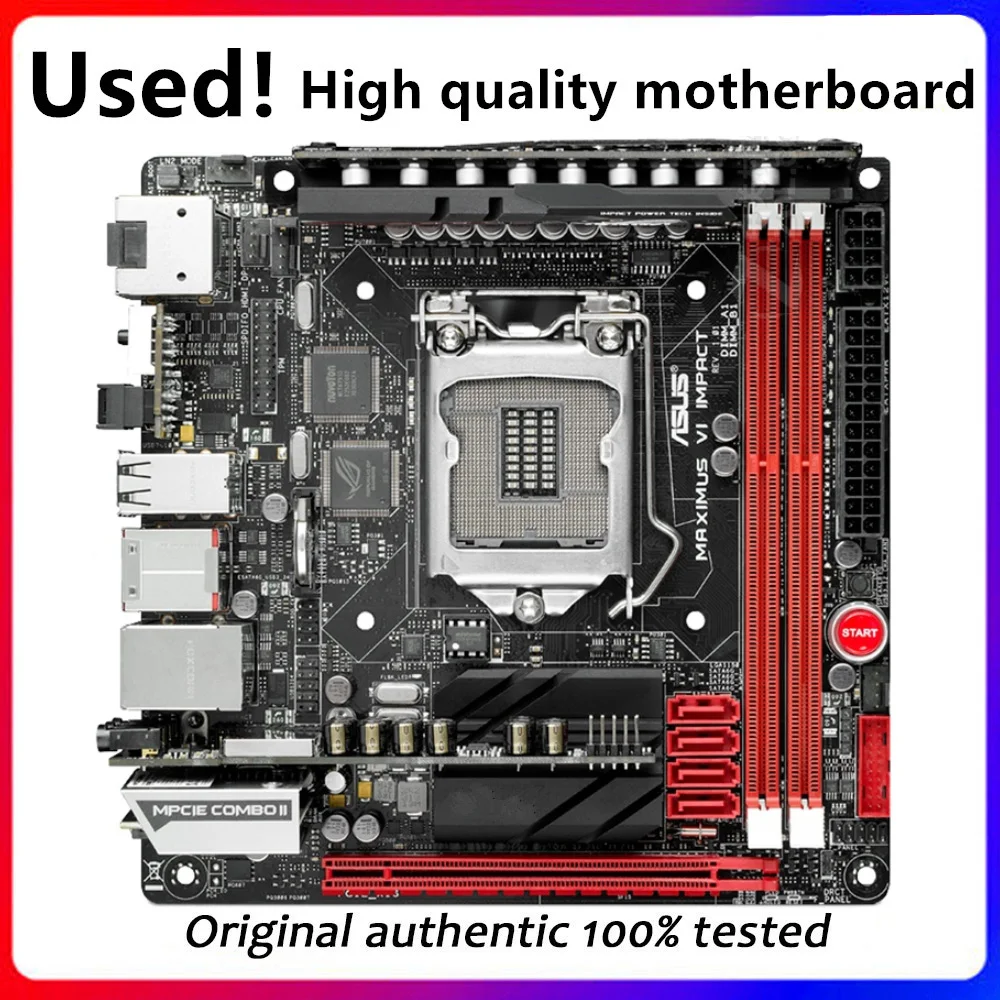 Материнская плата для настольных ПК Asus Maximus VI Impact M6i Z87 LGA1150 LGA 1150 DDR3 16 ГБ SATA3 USB3.0, оригинальная использованная материнская плата
Материнская плата для настольных ПК Asus Maximus VI Impact M6i Z87 LGA1150 LGA 1150 DDR3 16 ГБ SATA3 USB3.0, оригинальная использованная материнская плата