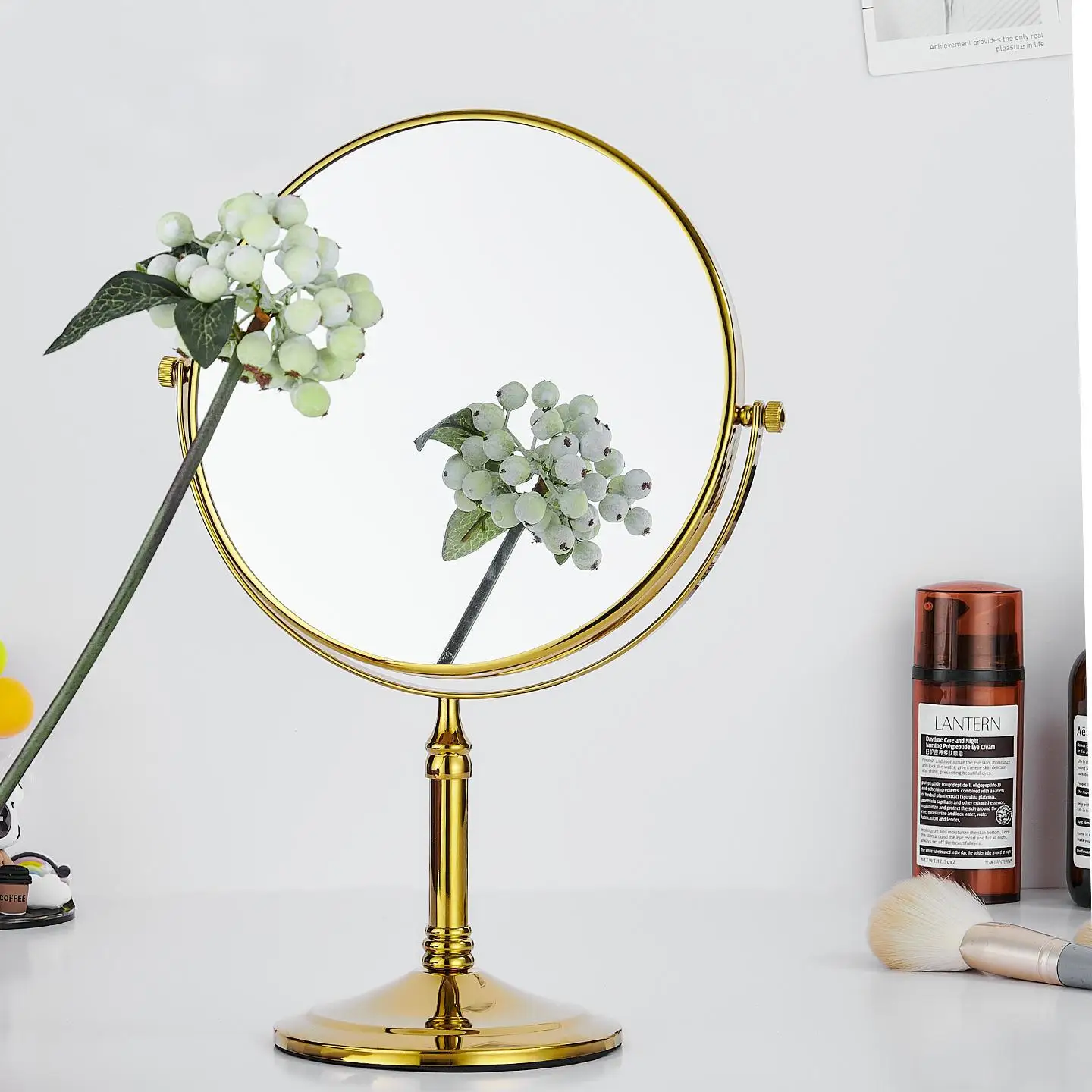 ZML gold double-sided vanity mirror vertical magnifying glass rotatable round beauty mirror
ZML gold double-sided vanity mirror vertical magnifying glass rotatable round beauty mirror
