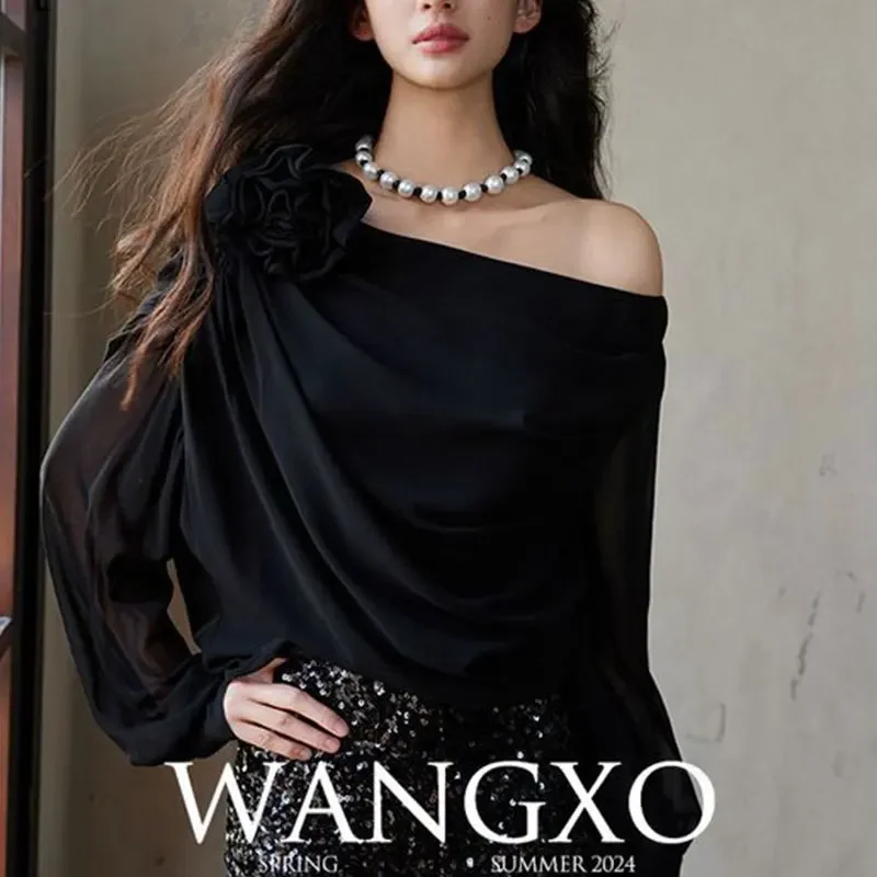 Women Loose Casual All Match Sweat Blusa Elegant Fashion Harajuku Slim Fit Blouse Solid Diagonal Collar Insert Long Sleeve Tops
Women Loose Casual All Match Sweat Blusa Elegant Fashion Harajuku Slim Fit Blouse Solid Diagonal Collar Insert Long Sleeve Tops