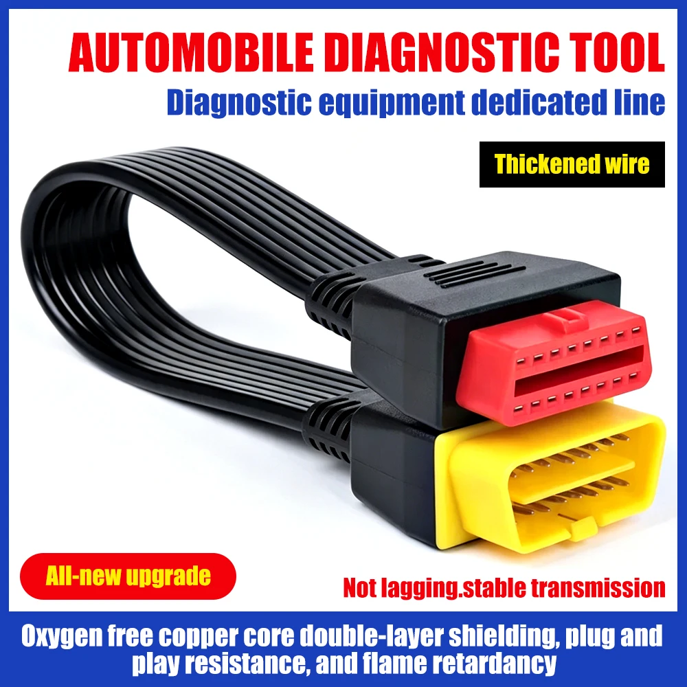 Car Testing OBD2 Extension Cable 16 pin 16 core for X431 Connection Wire Conversion Plug Male to Female OBD Connection Universal
Car Testing OBD2 Extension Cable 16 pin 16 core for X431 Connection Wire Conversion Plug Male to Female OBD Connection Universal