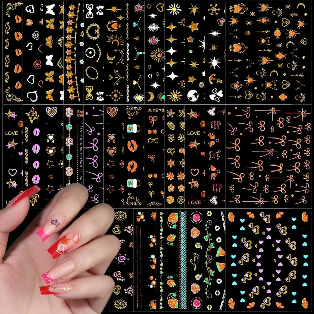 30 Pack 3D Nail Stickers, Spring Bow & Flower Designs, Self-Adhesive Cute Nail Decals for Women and Girls
30 Pack 3D Nail Stickers, Spring Bow & Flower Designs, Self-Adhesive Cute Nail Decals for Women and Girls