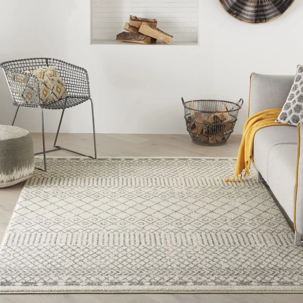 Passion Ivory/Grey 5'3 x 7'3 Area Rug, Boho, Farmhouse, Bed Room, Living Room, Dining Room, Kitchen, , Easy Cleaning, Non Shedd
Passion Ivory/Grey 5'3 x 7'3 Area Rug, Boho, Farmhouse, Bed Room, Living Room, Dining Room, Kitchen, , Easy Cleaning, Non Shedd