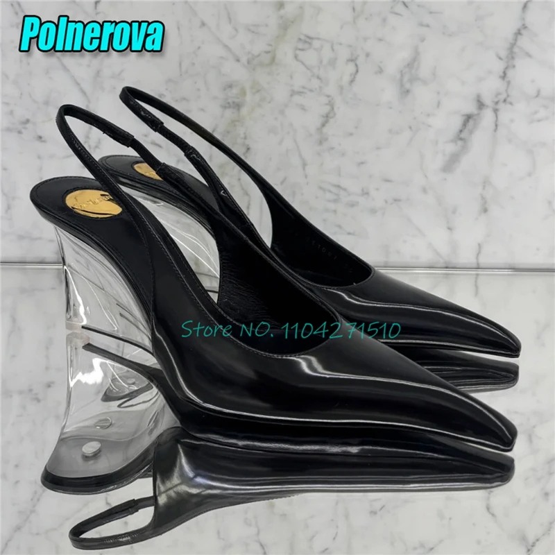 Transparent Wedge Women Sandals Sexy Pointed Toe Back Strap High Heels Summer New Fashion Banquet Party Dress Shoes
Transparent Wedge Women Sandals Sexy Pointed Toe Back Strap High Heels Summer New Fashion Banquet Party Dress Shoes