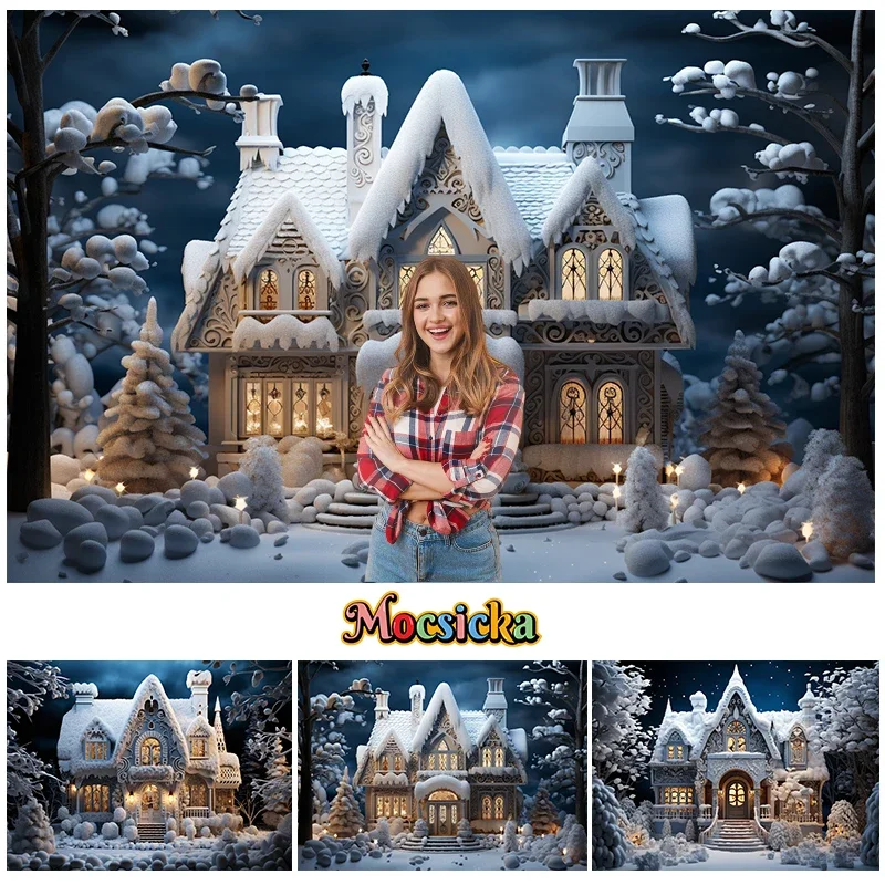 Winter Xmas Backdrop Photography Ice World Christmas Tree Snow White House Decor Kids Adult Portrait Background Photo Studio
Winter Xmas Backdrop Photography Ice World Christmas Tree Snow White House Decor Kids Adult Portrait Background Photo Studio
