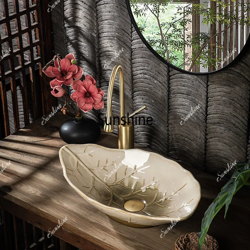 Creative ceramic table basin antique design artist uses anti-splash surface
Creative ceramic table basin antique design artist uses anti-splash surface
