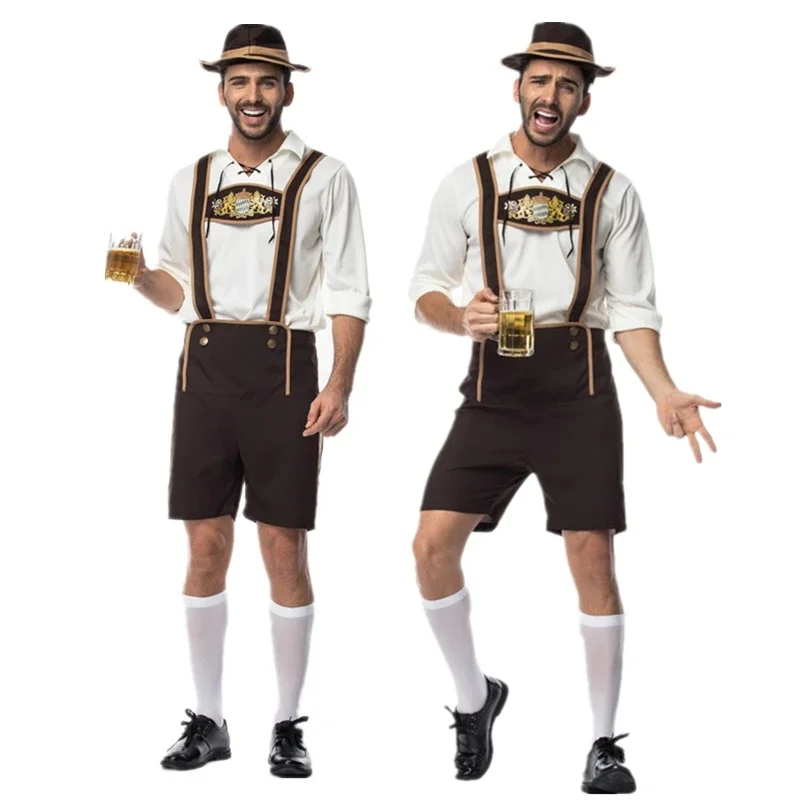 Adult Man 3Pcs/Set German Octoberfest Festival Costume Bavarian Beer Costume Male Lederhosen Cosplay Halloween Party Clothes
Adult Man 3Pcs/Set German Octoberfest Festival Costume Bavarian Beer Costume Male Lederhosen Cosplay Halloween Party Clothes