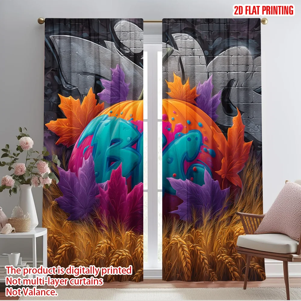 2pcs 2D flat printing Window Drapes Autumn Graffiti Pumpkin Field Polyester Fabric Without Electricity Birthday Party for
2pcs 2D flat printing Window Drapes Autumn Graffiti Pumpkin Field Polyester Fabric Without Electricity Birthday Party for