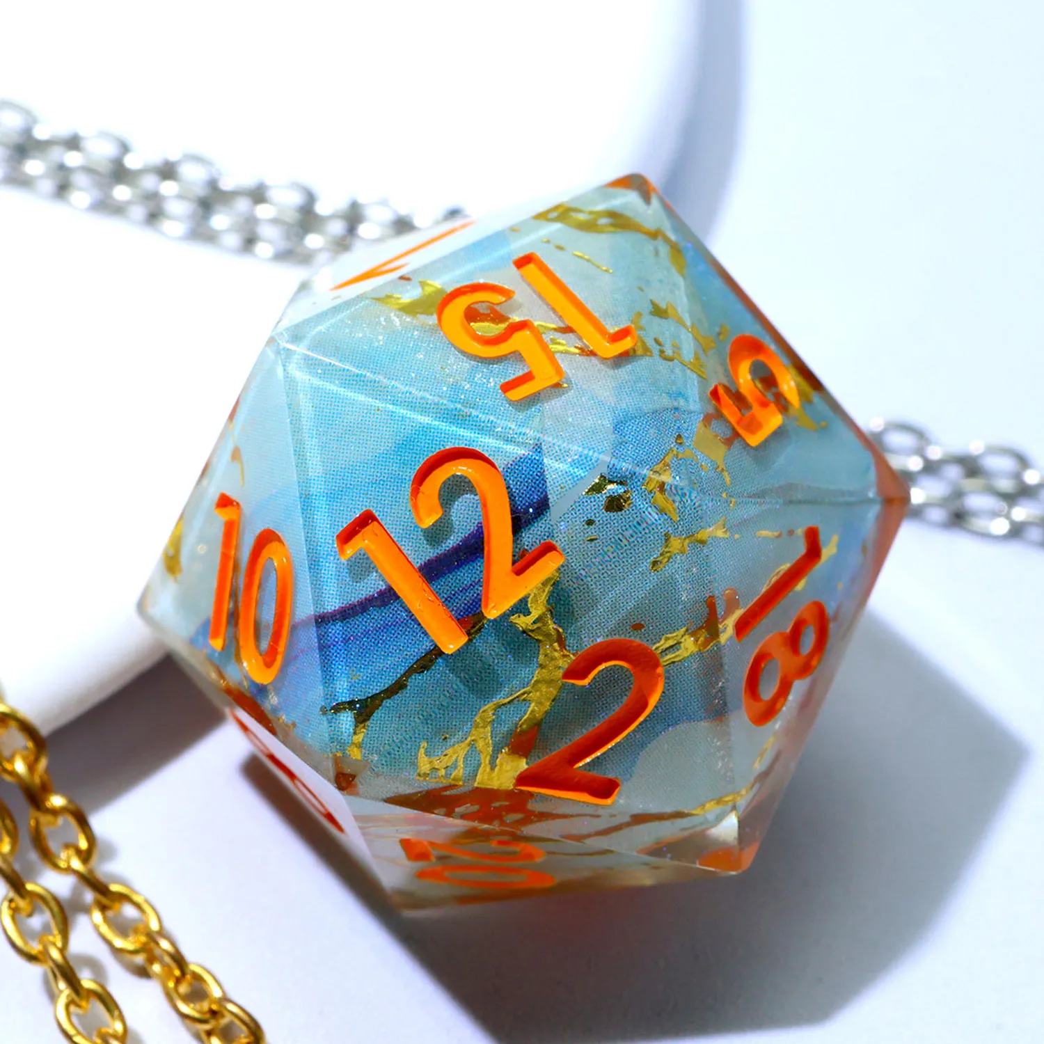 Azure Swirl Polyhedral DND Dice,Handmade Celestial Blue Polyhedral Resin DND Set for Board Games & Role Play-F32
Azure Swirl Polyhedral DND Dice,Handmade Celestial Blue Polyhedral Resin DND Set for Board Games & Role Play-F32