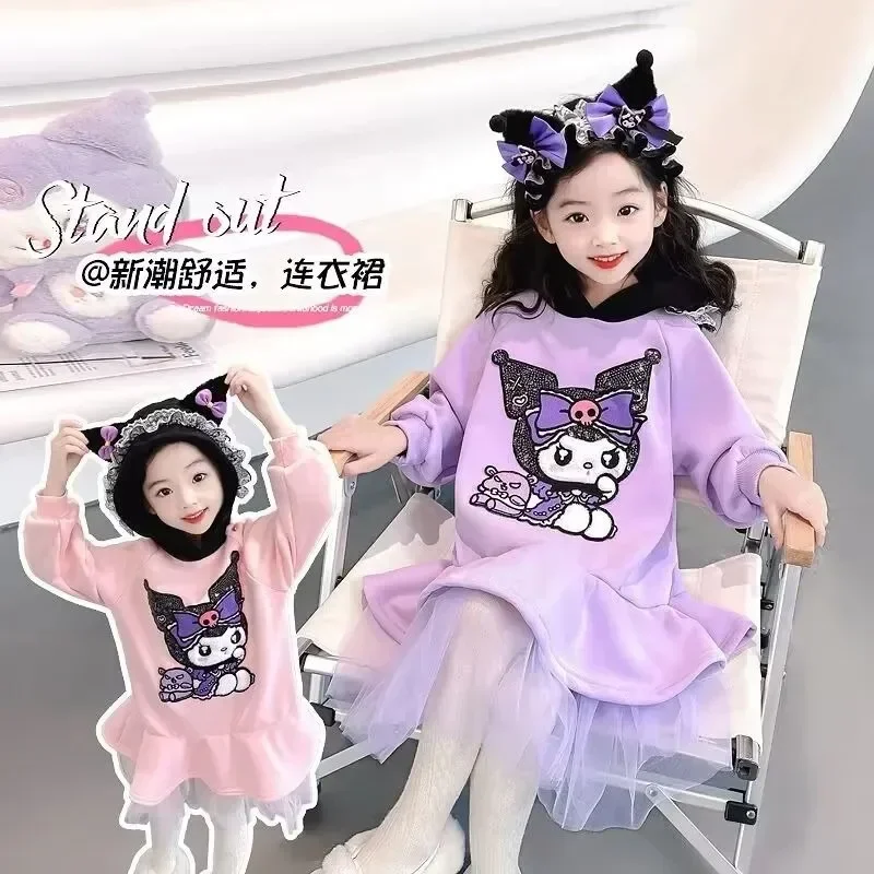 Платье принцессы Kawaii Kuromi Anime Sanrio Ins с капюшоном осеннее милое мультяшное утолщенное платье с длинным рукавом юбка одежда подарки для детей
Платье принцессы Kawaii Kuromi Anime Sanrio Ins с капюшоном осеннее милое мультяшное утолщенное платье с длинным рукавом юбка одежда подарки для детей