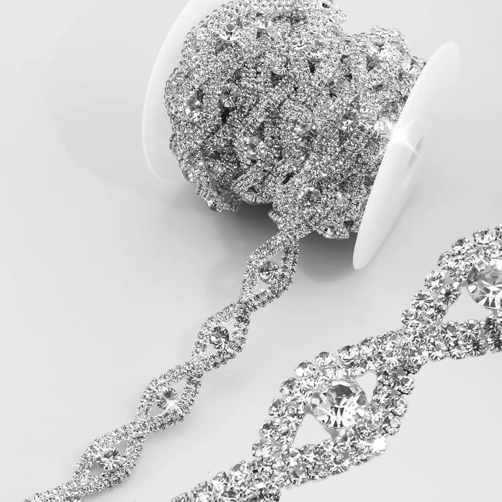 1 Yard Rhinestone Trim Chain Sliver Applique Stringing Ribbon DIY Jewelry Wedding Party Bracelets Craft Bridal Bouquets Embe
1 Yard Rhinestone Trim Chain Sliver Applique Stringing Ribbon DIY Jewelry Wedding Party Bracelets Craft Bridal Bouquets Embe