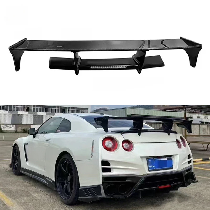 Подходит для Nissan GTR35, задний верхний спойлер из углеродного волокна, двухслойный с подсветкой, фиксированное ветровое крыло, модификация Accesso
Подходит для Nissan GTR35, задний верхний спойлер из углеродного волокна, двухслойный с подсветкой, фиксированное ветровое крыло, модификация Accesso