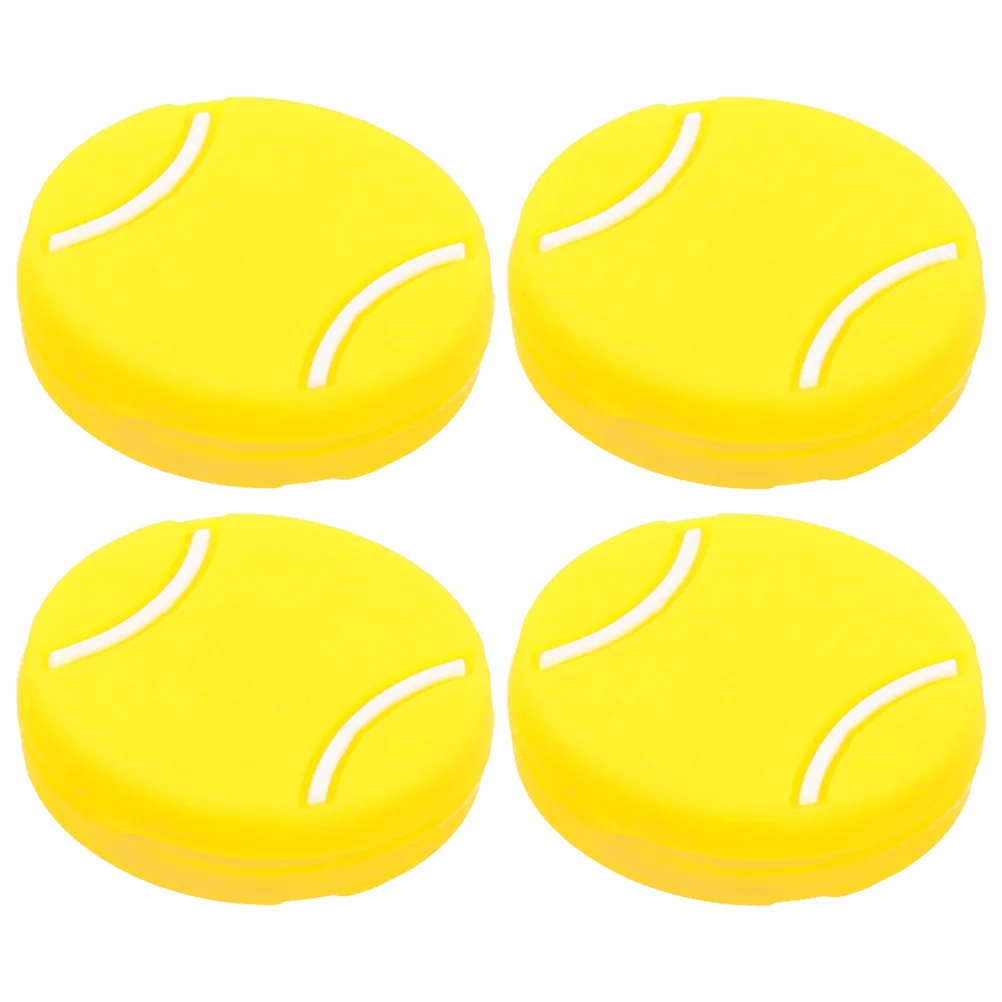 4Pcs Small Racket Dampener Silicone Tennis Vibration Absorber Shock Reduction Tool for Better Performance Portable Convenient