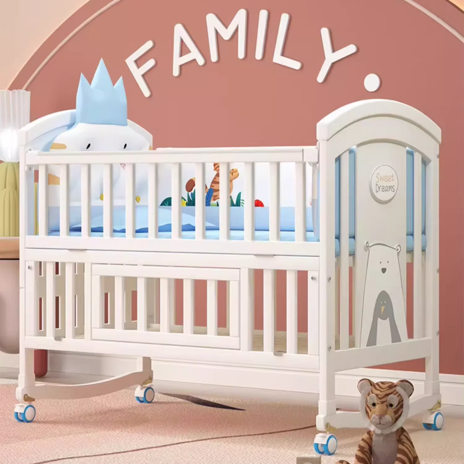 2024 European Style Multifunction Solid Wood Baby Beds Cribs Kid's Furniture Portable Wooden Cribs for Babies
2024 European Style Multifunction Solid Wood Baby Beds Cribs Kid's Furniture Portable Wooden Cribs for Babies