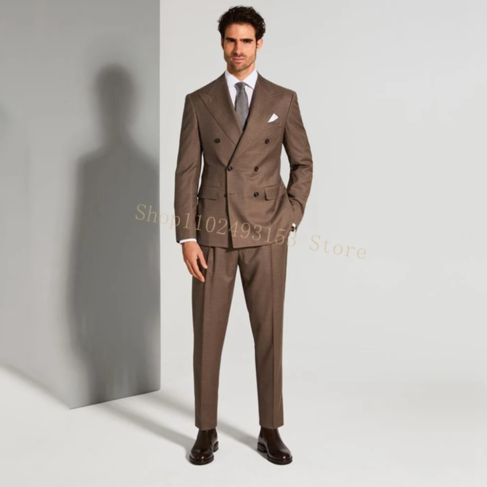 Custom Made Elegant Male Suits Slim Fit 2 Pieces Double Breasted Formal Business Best Men Groom Wear Suit Costume Homme Mariage
Custom Made Elegant Male Suits Slim Fit 2 Pieces Double Breasted Formal Business Best Men Groom Wear Suit Costume Homme Mariage