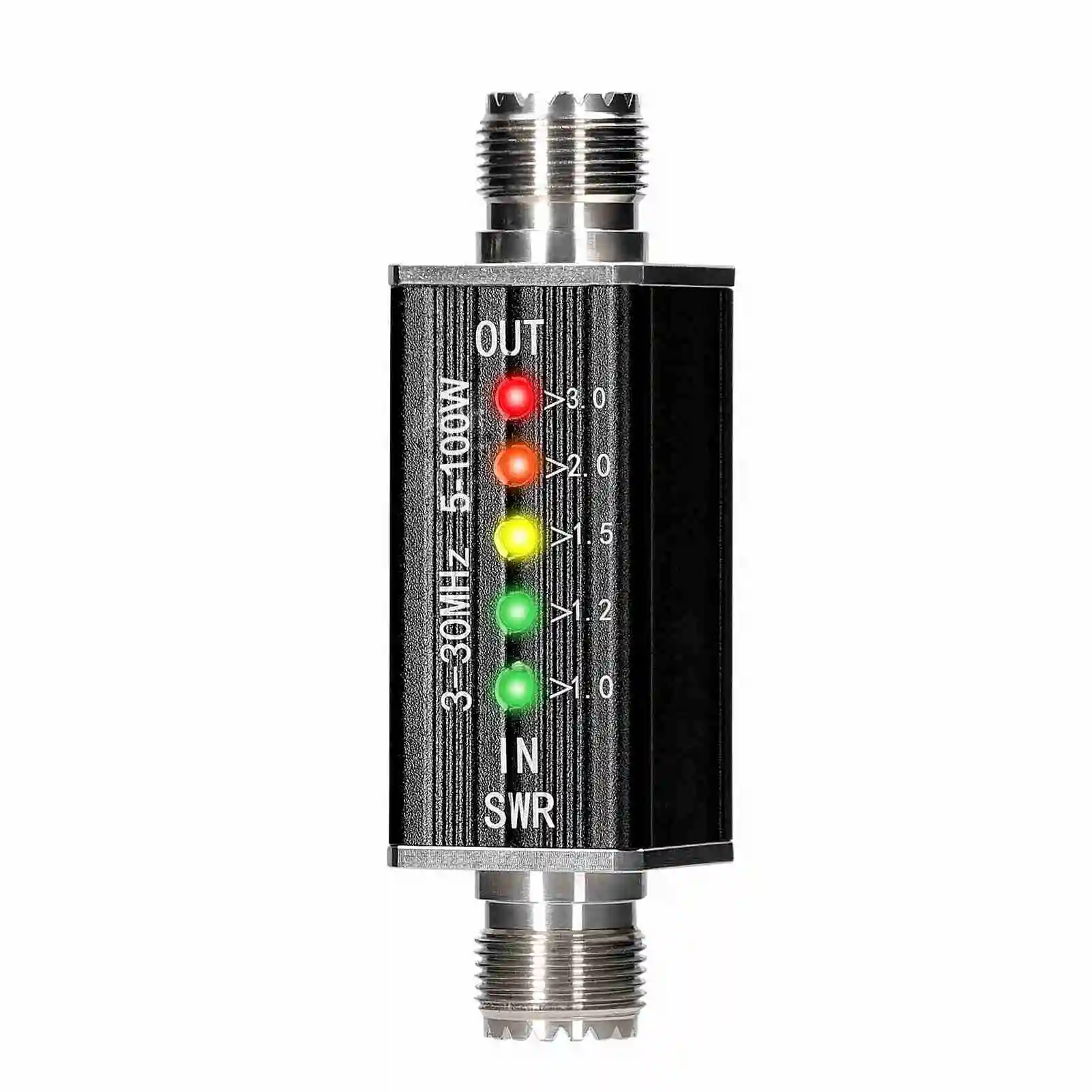 LED SWR Meter 3-30MHz Frequency Shortwave Standing Waves Indicator for Television Broadcasting SWR Meter with 5 LEDs SWR Meter
LED SWR Meter 3-30MHz Frequency Shortwave Standing Waves Indicator for Television Broadcasting SWR Meter with 5 LEDs SWR Meter