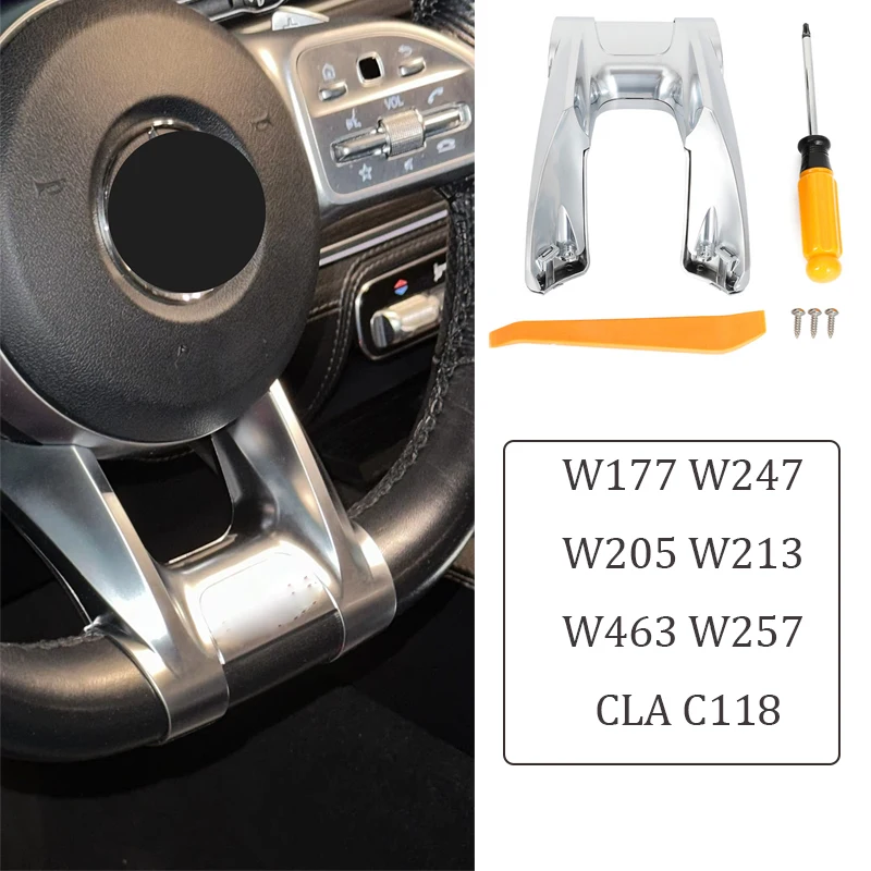Car Steering Flat Wheel Lower Trim Cover Clip W/ Logo For Mercedes Benz AMG W177 W247 W205 W213 W463 W257 CLA C118 2019-2020
Car Steering Flat Wheel Lower Trim Cover Clip W/ Logo For Mercedes Benz AMG W177 W247 W205 W213 W463 W257 CLA C118 2019-2020