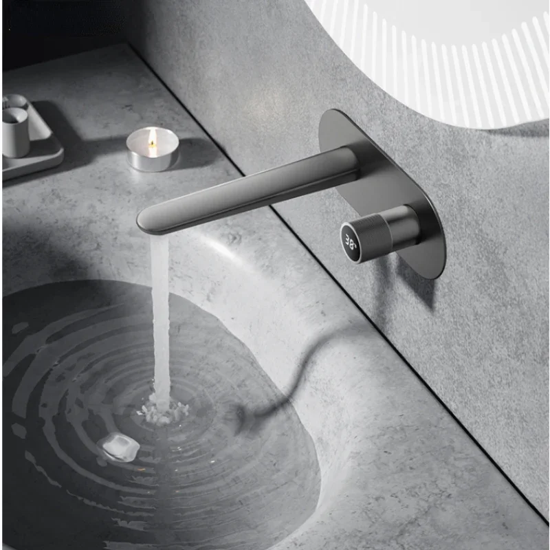 Wall-mounted intelligent digital display faucet concealed embedded wall cold and hot wash basin embedded faucet
Wall-mounted intelligent digital display faucet concealed embedded wall cold and hot wash basin embedded faucet