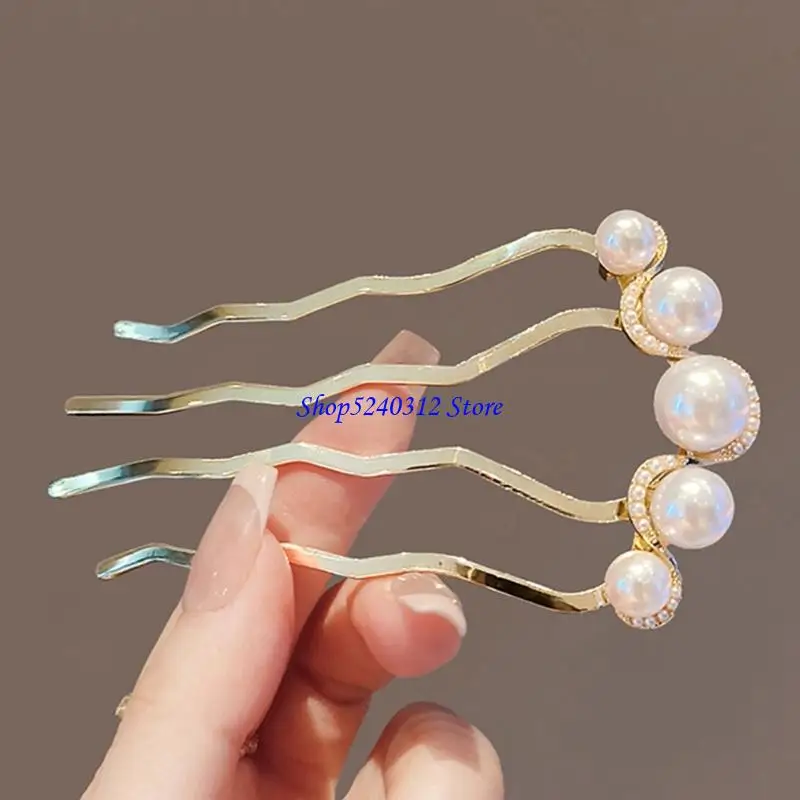 634C Pearls U Shaped Hairpin Elegant Chinese Hair For Women Bun Maker With Shell Paper Accent Metal Hair Accessory
634C Pearls U Shaped Hairpin Elegant Chinese Hair For Women Bun Maker With Shell Paper Accent Metal Hair Accessory