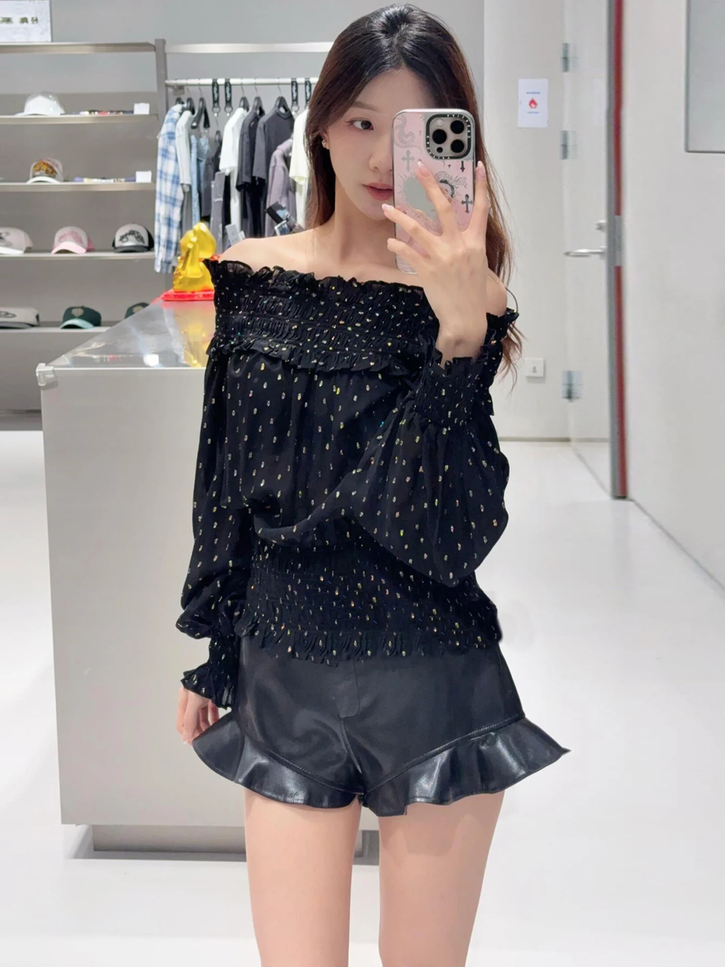 Premium Summer Polka Dot One Shoulder Pleated Women's Shirt Top by SP Home South Oil Elegant Commute Style Long Sleeve Breath...
Premium Summer Polka Dot One Shoulder Pleated Women's Shirt Top by SP Home South Oil Elegant Commute Style Long Sleeve Breath...