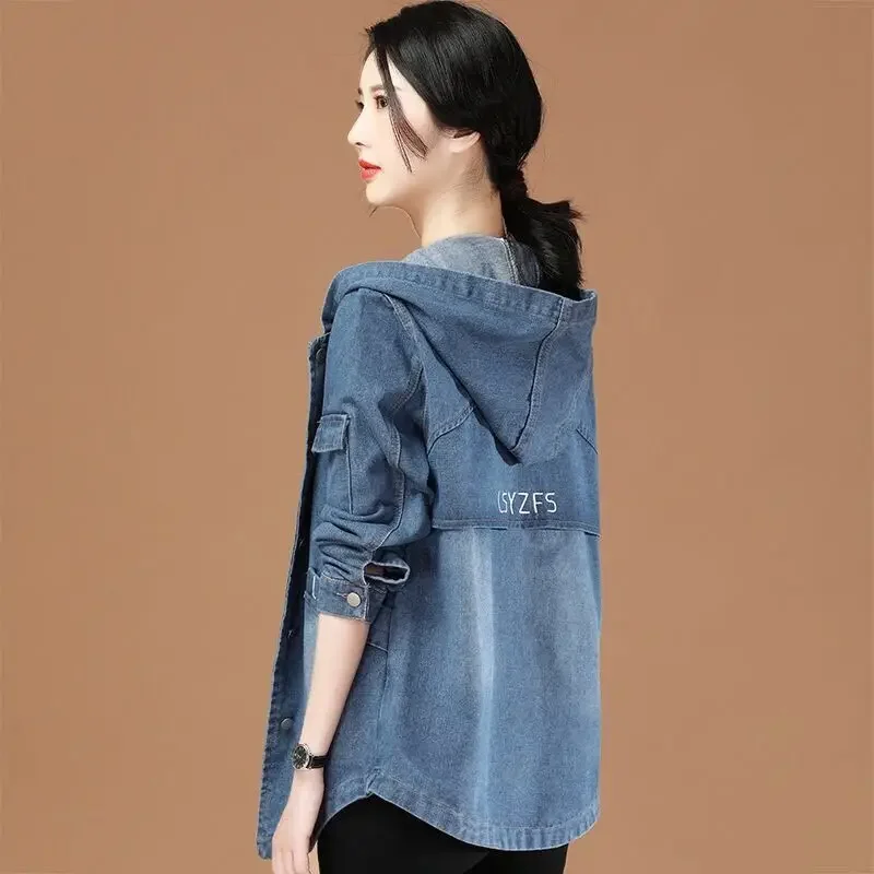 Spring Autumn New Women's Denim Jacket Korean Loose Mid Long Jeans Women Coat Single Breasted Slim Cowboy Coats Female Tops
Spring Autumn New Women's Denim Jacket Korean Loose Mid Long Jeans Women Coat Single Breasted Slim Cowboy Coats Female Tops