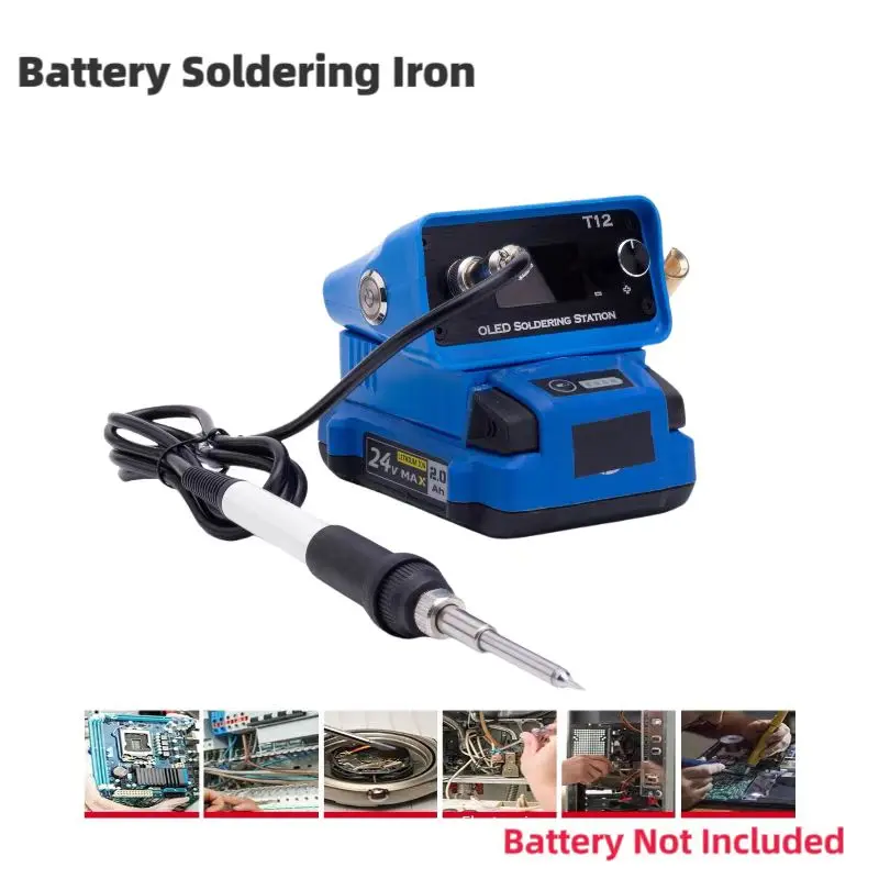 Cordless Welding Station FOR Kobalt 24V Lithium Battery Power Supply T12 Soldering Iron Welding Tool Kit (Battery Not Included)
Cordless Welding Station FOR Kobalt 24V Lithium Battery Power Supply T12 Soldering Iron Welding Tool Kit (Battery Not Included)