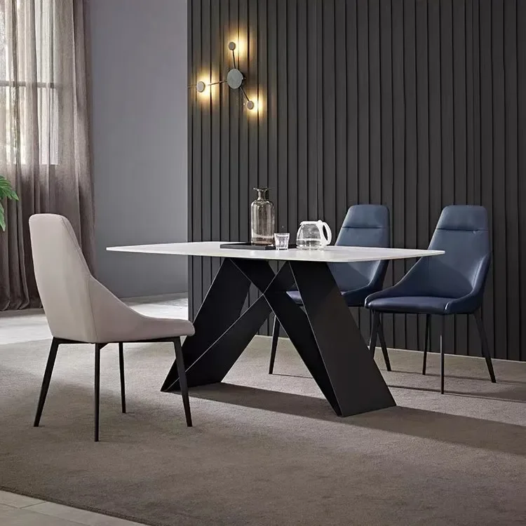 Modern Simple Slate Dining Table Light Luxury Nordic Dining Table and Chair Combination 
Modern Simple Slate Dining Table Light Luxury Nordic Dining Table and Chair Combination