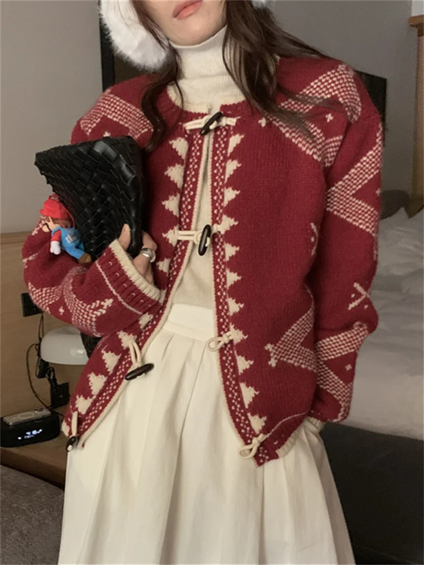 Alien Kitty Chic Winter Sweaters Loose Knitwear Women Casual Vintage New Horn Buttons 2025 Slim Office Lady Cardigans Daily Coat
Alien Kitty Chic Winter Sweaters Loose Knitwear Women Casual Vintage New Horn Buttons 2025 Slim Office Lady Cardigans Daily Coat