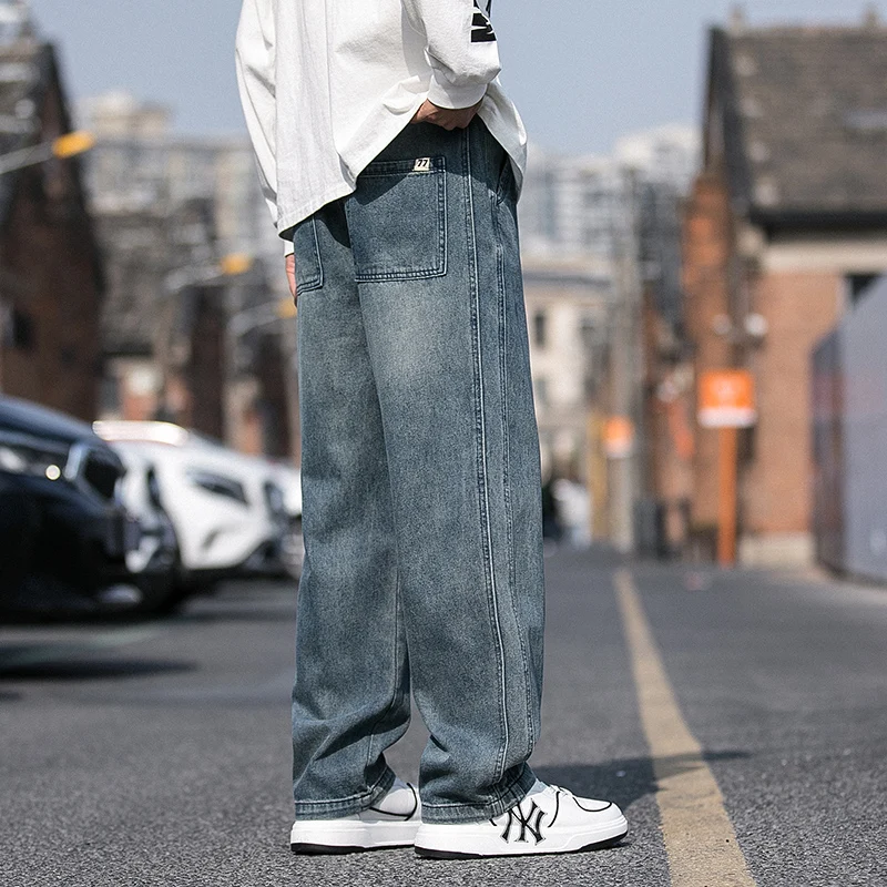 Wide Leg Men's Jeans Straight Cut Slimming Long Trousers Spring Autumn Trendy Retro American High Street Cotton Blend
Wide Leg Men's Jeans Straight Cut Slimming Long Trousers Spring Autumn Trendy Retro American High Street Cotton Blend