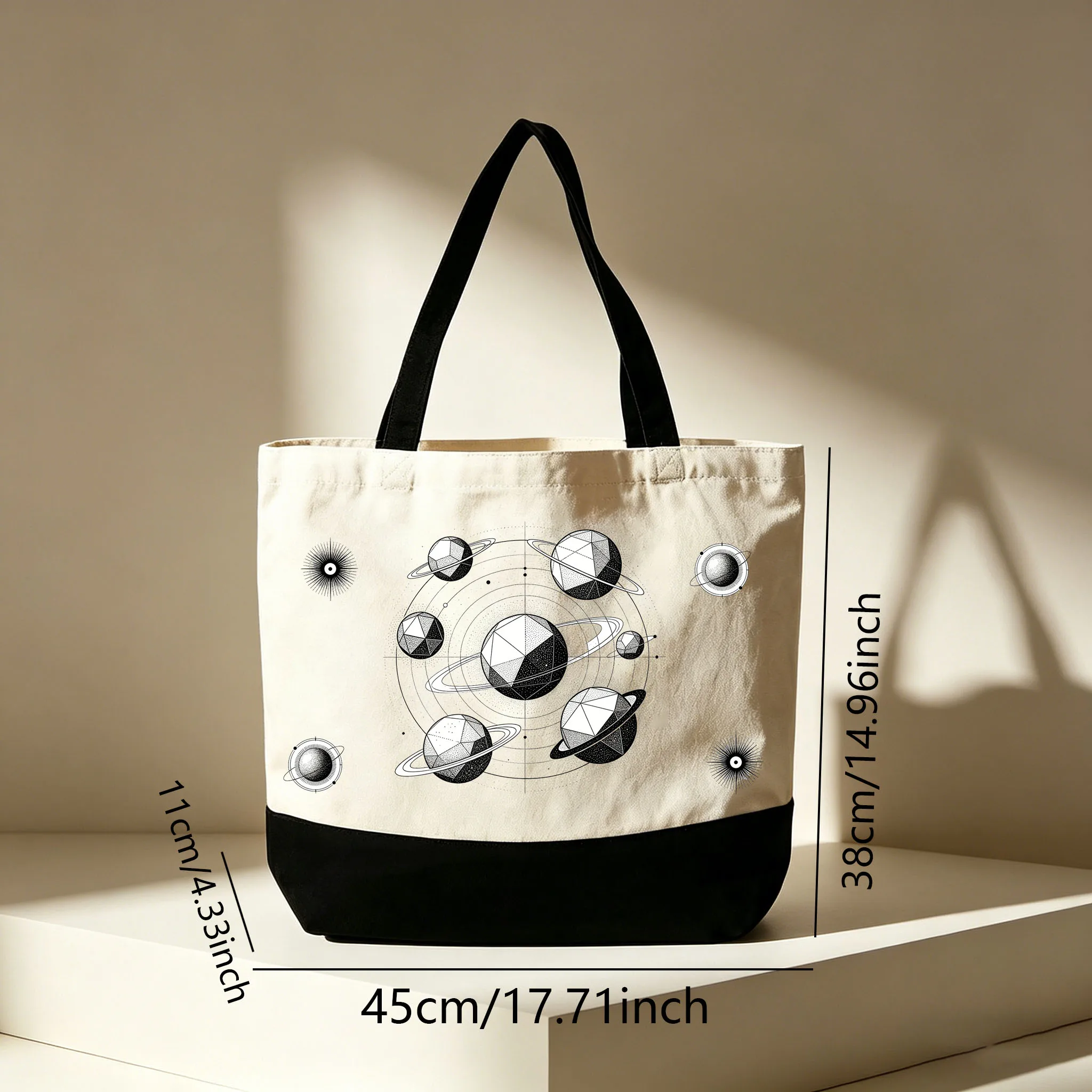 1PC Galaxy Black White Illustration Canvas Bag Large Capacity Shopping Bag Eco-Friendly Shoulder Handbag Durable Tote Bag
1PC Galaxy Black White Illustration Canvas Bag Large Capacity Shopping Bag Eco-Friendly Shoulder Handbag Durable Tote Bag