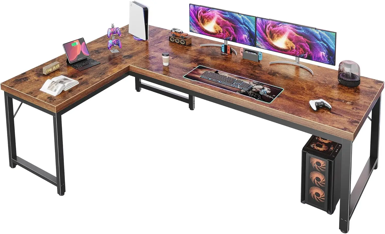 63 Inch L Shaped Desk with 0.95 Inch Thicker Desktop, Reversible Computer Desk, Larger Corner Office
63 Inch L Shaped Desk with 0.95 Inch Thicker Desktop, Reversible Computer Desk, Larger Corner Office