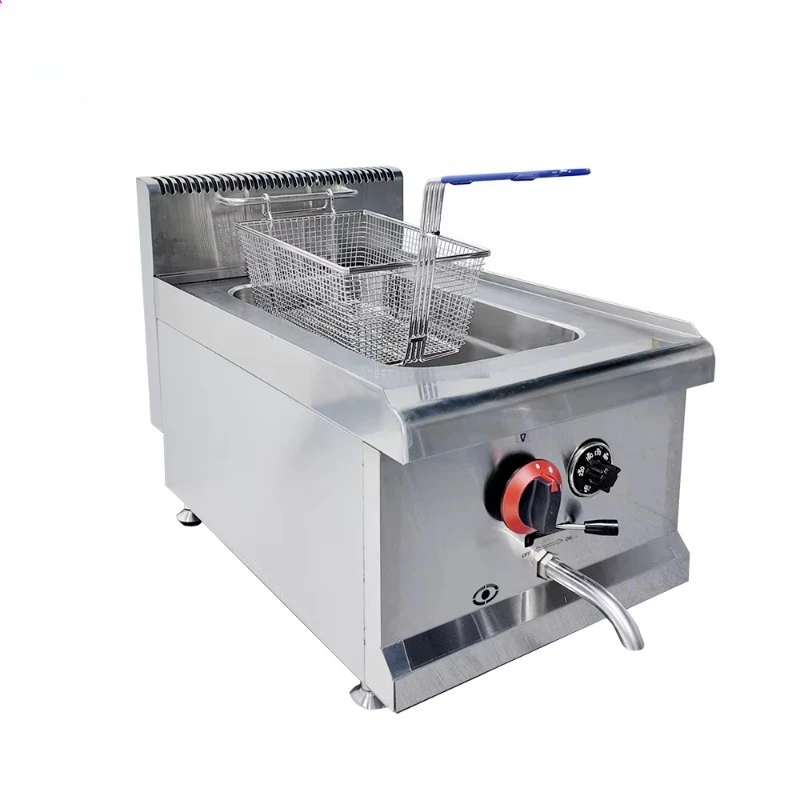 Single Tanks Stainless Steel Chicken Chips Fryer Deep Commercial Gas Machine Fryer
Single Tanks Stainless Steel Chicken Chips Fryer Deep Commercial Gas Machine Fryer
