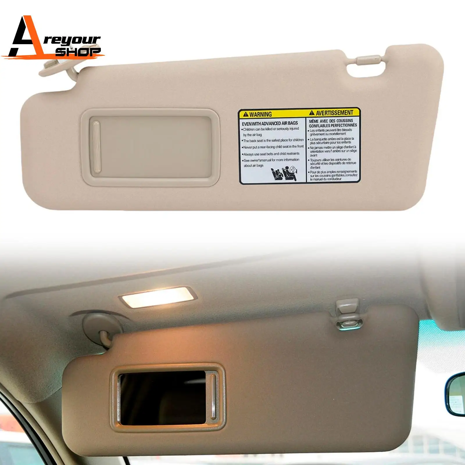 Beige Left Side Sun Visor 74320-48500-E0 for Toyota Highlander 2008 2009 2010 2011 2012 2013
Beige Left Side Sun Visor 74320-48500-E0 for Toyota Highlander 2008 2009 2010 2011 2012 2013