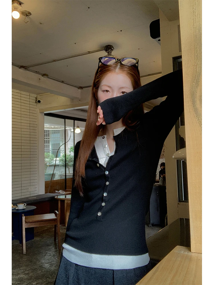 Ele вязаный свитер, женский базовый слой irt, осенняя внутренняя одежда, дизайн Sense Fem, топ, искусственный трикотаж из двух предметов
Ele вязаный свитер, женский базовый слой irt, осенняя внутренняя одежда, дизайн Sense Fem, топ, искусственный трикотаж из двух предметов