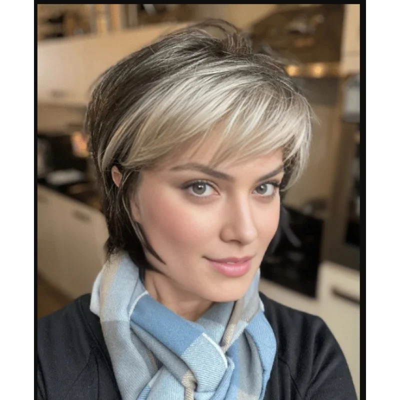 Short Straight Layered MIDNITE Pearl Synthetic Hair Wigs Women Soft Natural
Short Straight Layered MIDNITE Pearl Synthetic Hair Wigs Women Soft Natural