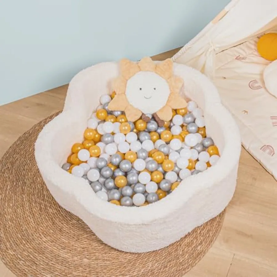 Baby Ball Pit - Sherpa Memory Foam Ball Pit for Toddlers 1-3 and Babies - Large Flower Ballpit with Washable Sherpa Cover - Ind
Baby Ball Pit - Sherpa Memory Foam Ball Pit for Toddlers 1-3 and Babies - Large Flower Ballpit with Washable Sherpa Cover - Ind