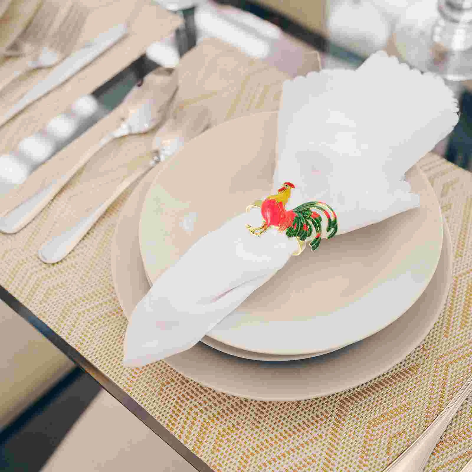 4 Pcs Rooster Napkin Button Chic Serviette Ring Animal Dinner Napkins Cloth Wear-resistant Buckle Table Decor
4 Pcs Rooster Napkin Button Chic Serviette Ring Animal Dinner Napkins Cloth Wear-resistant Buckle Table Decor