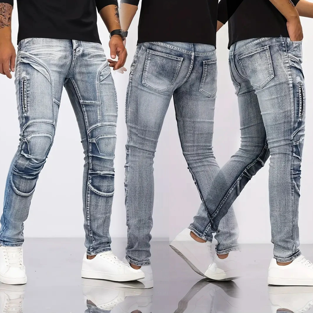 2025 Jeans Men's Small Straight Leg Denim Design Pants New Slim Fit Small Hole Long Pants High Street Classic High Quality Mens
2025 Jeans Men's Small Straight Leg Denim Design Pants New Slim Fit Small Hole Long Pants High Street Classic High Quality Mens