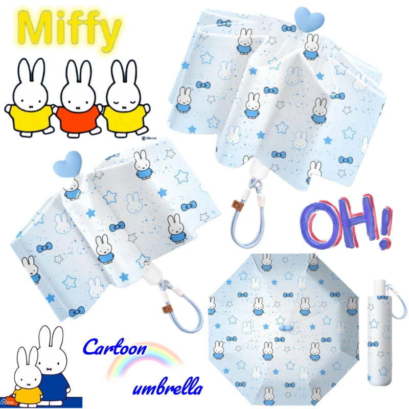 New Miffy Rabbit Anime Two-Dimensional Automatic Umbrella Student Convenient Sun and Rain Dual-Use Folding Sunscreen Umbrella
New Miffy Rabbit Anime Two-Dimensional Automatic Umbrella Student Convenient Sun and Rain Dual-Use Folding Sunscreen Umbrella