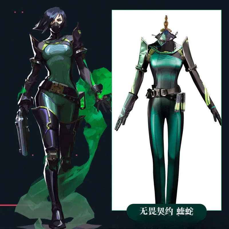Women VALORANT Viper Cosplay Costume 3D Printed Venomous Snake Leather Tight Jumpsuits Anime Party Halloween Carnival
Women VALORANT Viper Cosplay Costume 3D Printed Venomous Snake Leather Tight Jumpsuits Anime Party Halloween Carnival