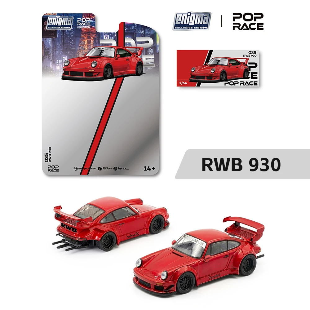 【Presale】Pop Race 1/64 RWB 930 Red Diecast Alloy Car Model with Display Case, Limited Tuning Supercar Miniature Collectible Gift
【Presale】Pop Race 1/64 RWB 930 Red Diecast Alloy Car Model with Display Case, Limited Tuning Supercar Miniature Collectible Gift