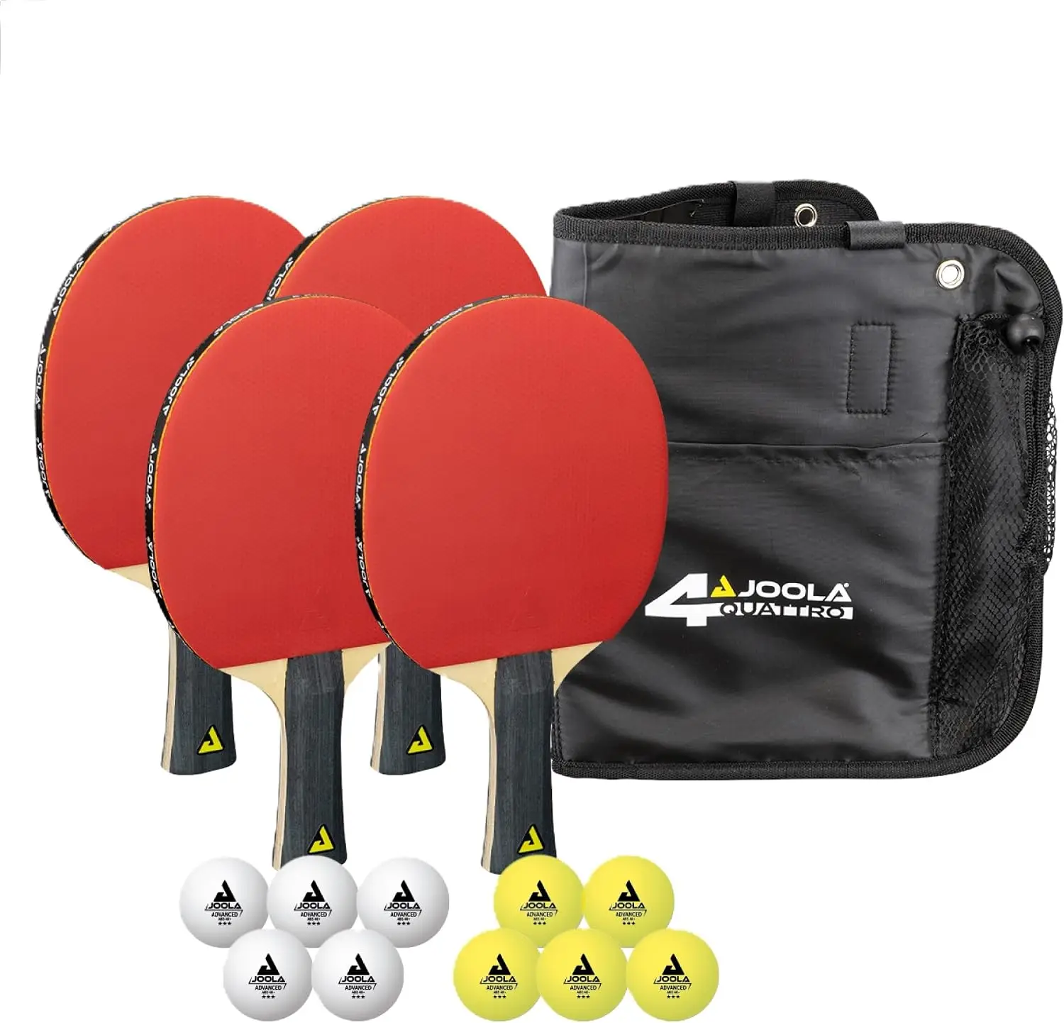 4-Piece Ping Pong Paddle Set with 10 Balls & Case - Improve Spin & Speed
4-Piece Ping Pong Paddle Set with 10 Balls & Case - Improve Spin & Speed