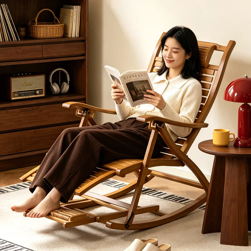 Rocking Chair Folding Chair Lunch Break Adult Balcony Household Leisure Lazy Happy Chair Living Room Sitting and Reclining
Rocking Chair Folding Chair Lunch Break Adult Balcony Household Leisure Lazy Happy Chair Living Room Sitting and Reclining