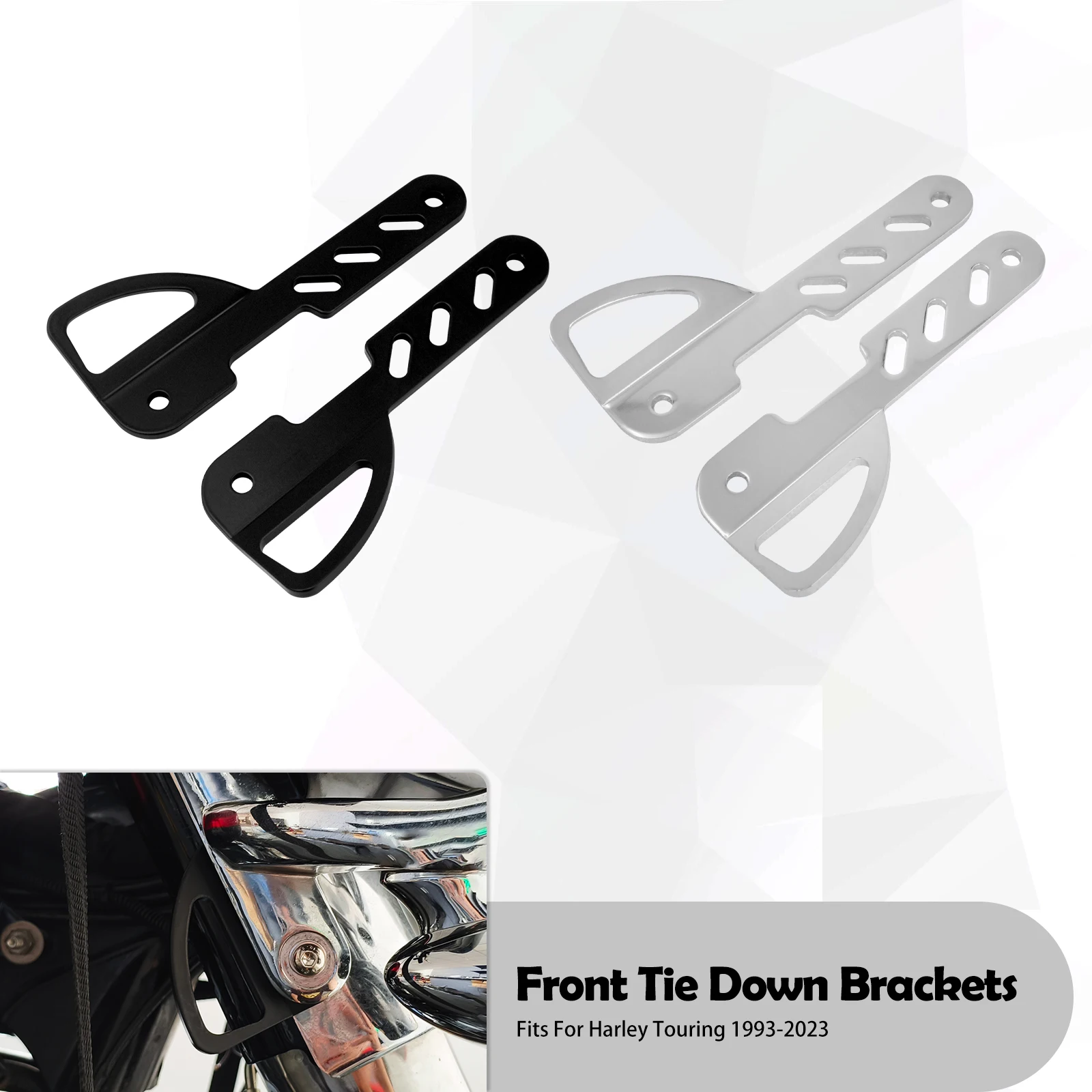 Motorcycle Front Fork Tie-Down Brackets Mount Kit Accessories For Harley Touring 1993-2023 Road King Electra Street Glide FLHTK
Motorcycle Front Fork Tie-Down Brackets Mount Kit Accessories For Harley Touring 1993-2023 Road King Electra Street Glide FLHTK