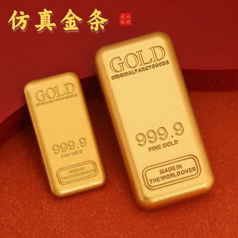 Simulated gold bar sand gold props bank decoration solid zinc alloy material souvenir
Simulated gold bar sand gold props bank decoration solid zinc alloy material souvenir