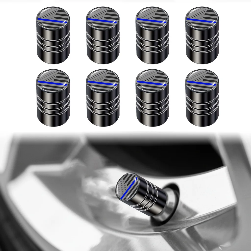 8pcs Thin Blue Line Tire Valve Caps for Car Truck SUV Universally Car Accessories
8pcs Thin Blue Line Tire Valve Caps for Car Truck SUV Universally Car Accessories