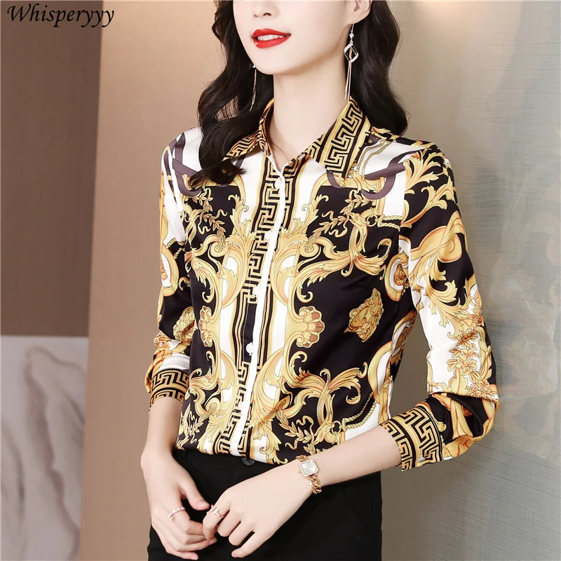 Printing Shirt Women's Fashion Turn-down Collar Long Sleeve Tops Female Spring Autumn Casual Single-breasted Blouse for Ladies
Printing Shirt Women's Fashion Turn-down Collar Long Sleeve Tops Female Spring Autumn Casual Single-breasted Blouse for Ladies