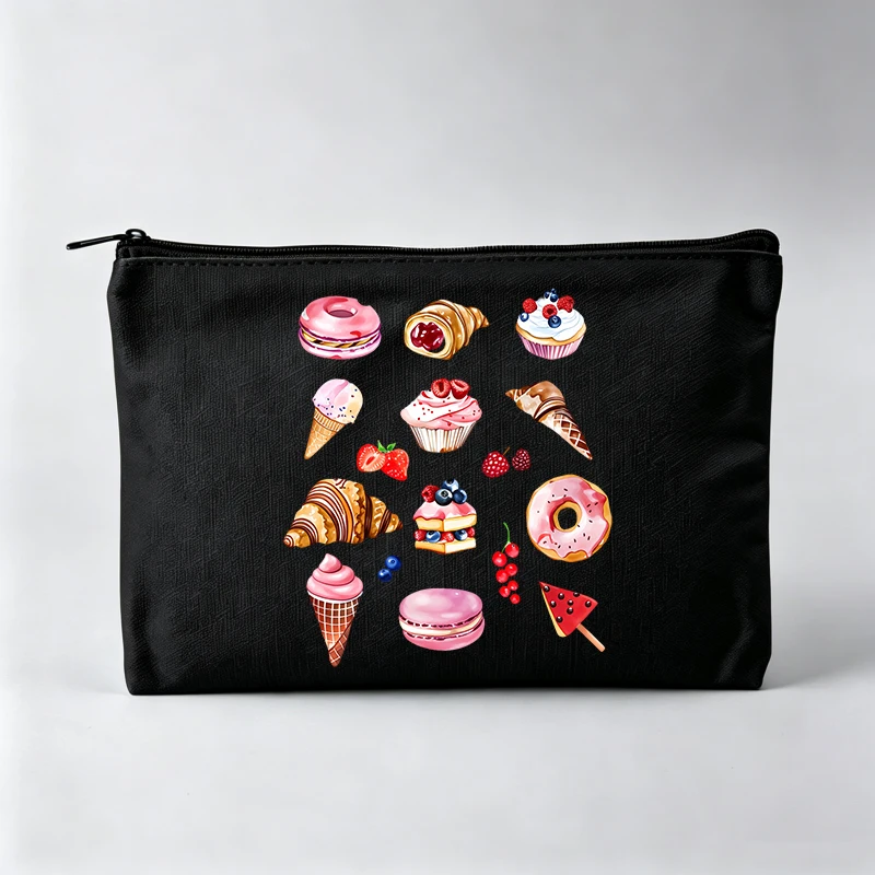 Women's Dessert Pattern Makeup Bag, Sweet Treats Cosmetic Pouch for Daily Use
Women's Dessert Pattern Makeup Bag, Sweet Treats Cosmetic Pouch for Daily Use