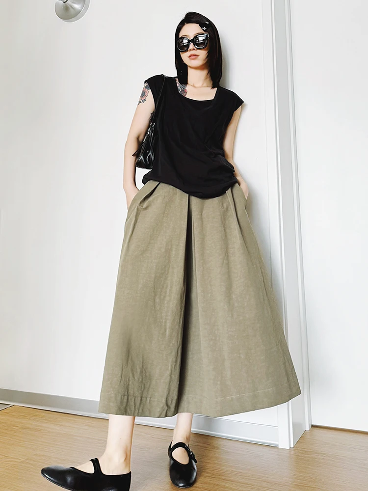 Женская рабочая юбка из смесового хлопка и льна, А-силуэт, миди, осенняя коллекция
Женская рабочая юбка из смесового хлопка и льна, А-силуэт, миди, осенняя коллекция